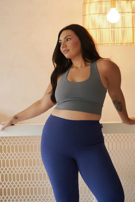 Grey Body Contouring - T Back Comfort Crop Top