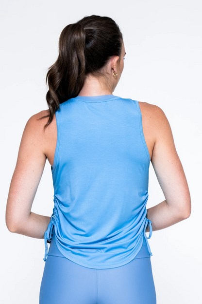 Aqua Slinky To Touch - Muscle Back Tank W/ Cinched Sides