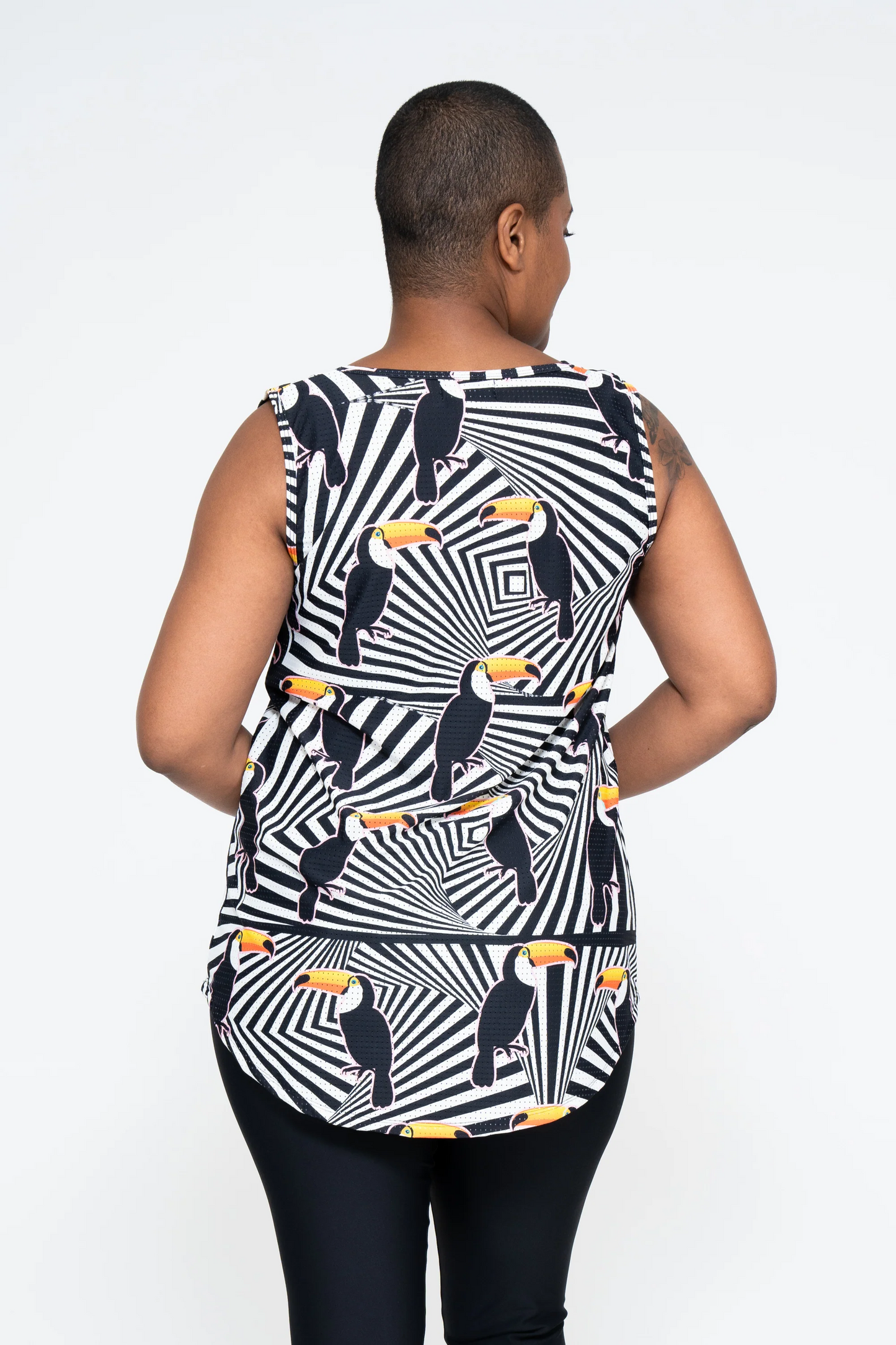 Because Toucans Bball Mesh - Sleeveless V Neck Boyfriend Tee