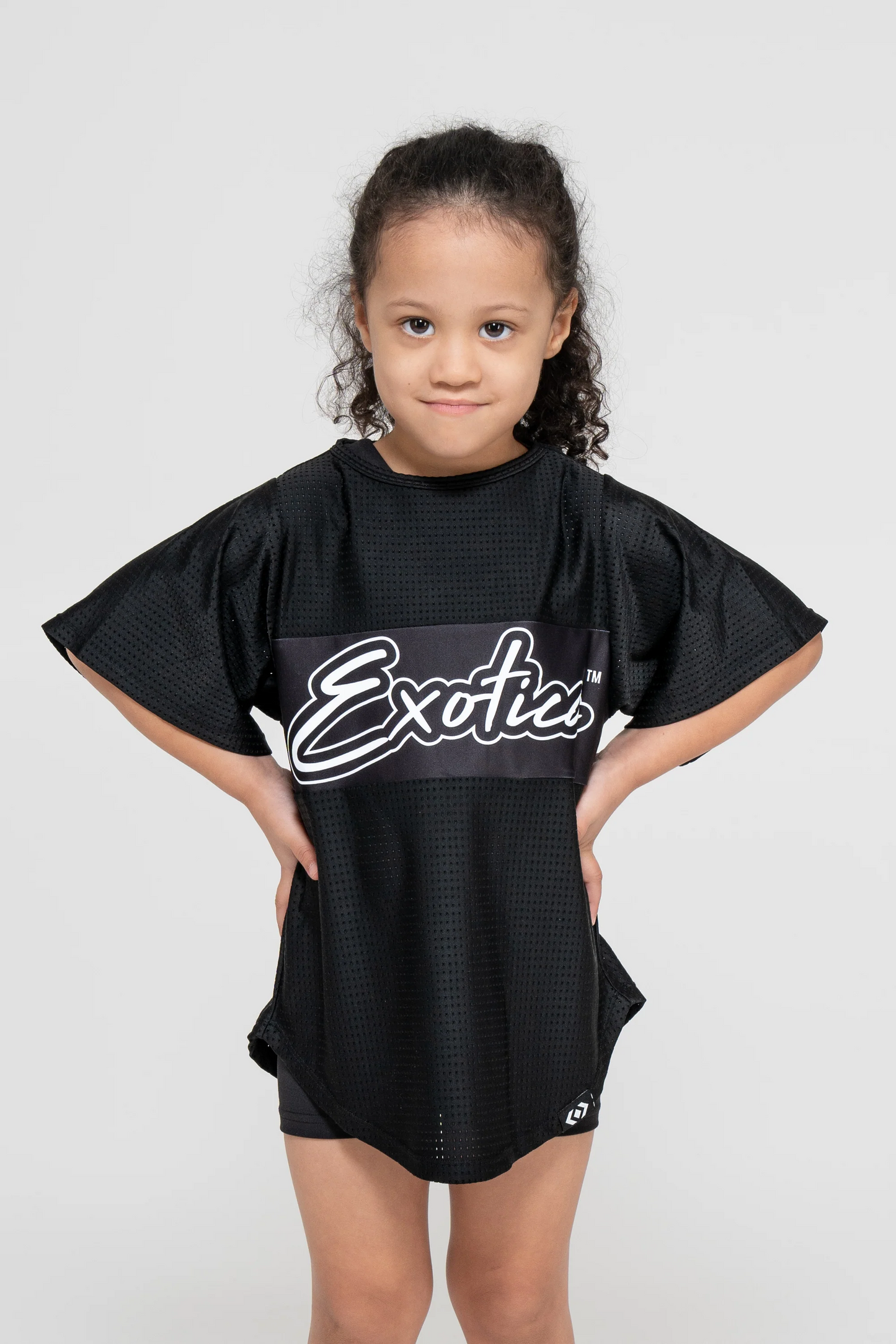 Black Bball Mesh - Kids Exotica Boyfriend Tee