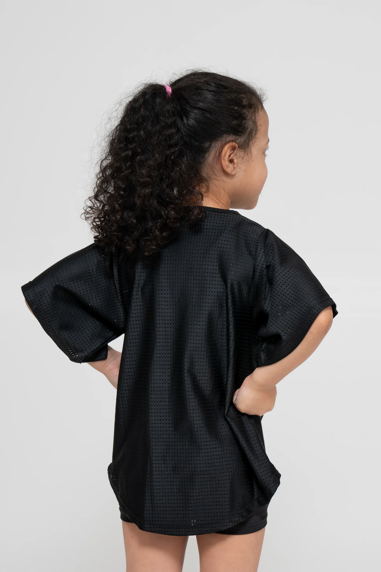 Black Bball Mesh - Kids Exotica Boyfriend Tee