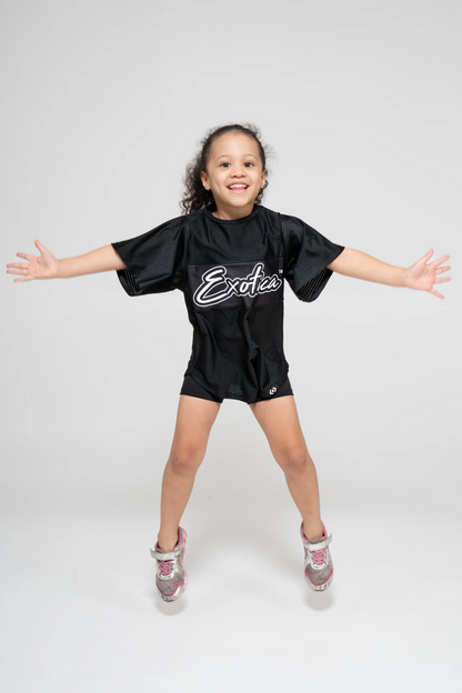 Black Bball Mesh - Kids Exotica Boyfriend Tee