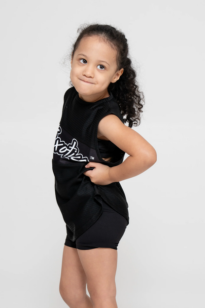 Black Bball Mesh - Kids Sleeveless Exotica Boyfriend Tee