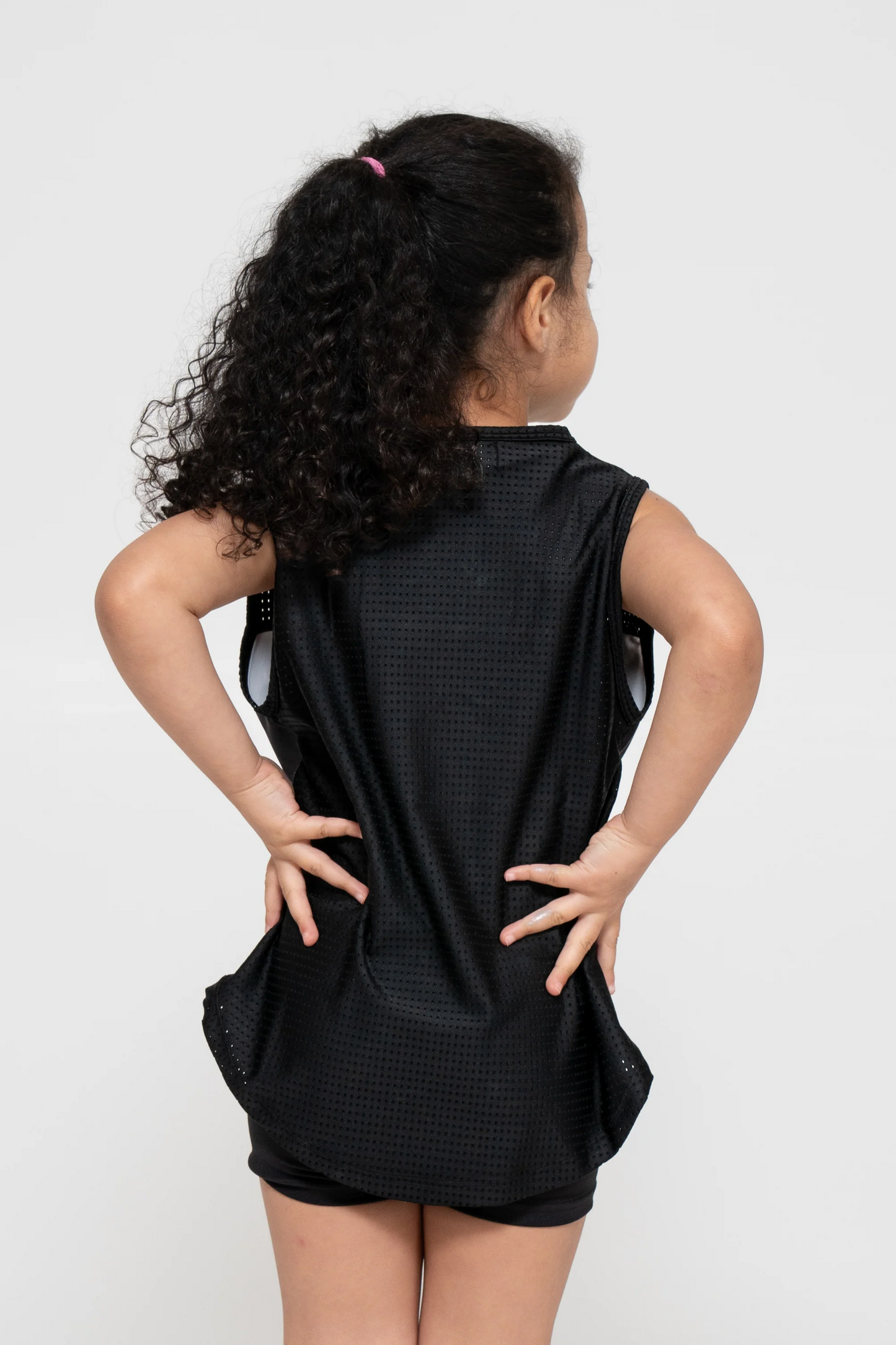 Black Bball Mesh - Kids Sleeveless Exotica Boyfriend Tee