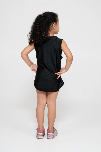 Black Bball Mesh - Kids Sleeveless Exotica Boyfriend Tee