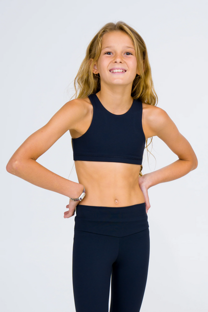 Black Body Contouring - Kids Crop Top