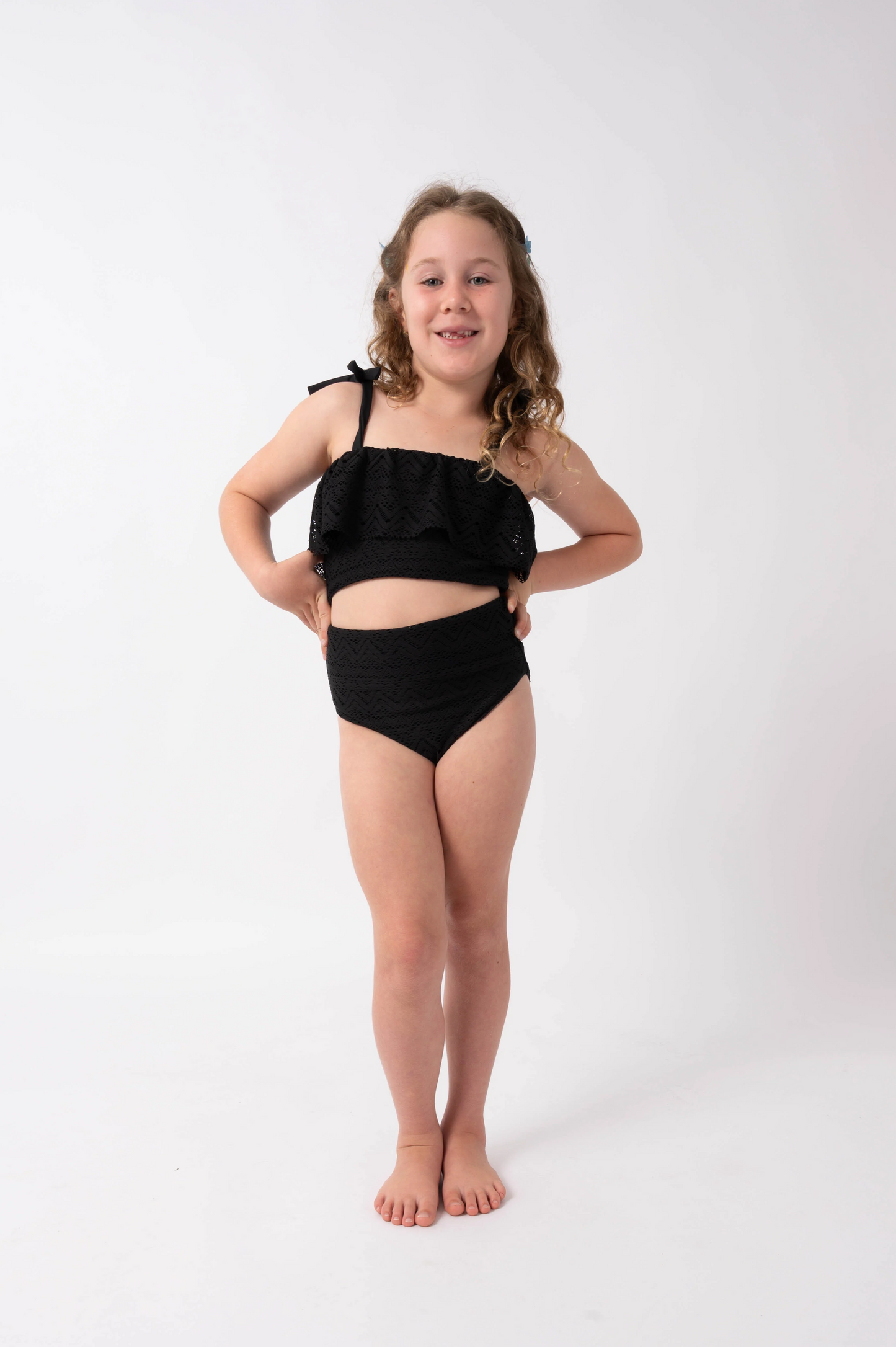 Black Bohemian Lace - Kids Bikini Bottom