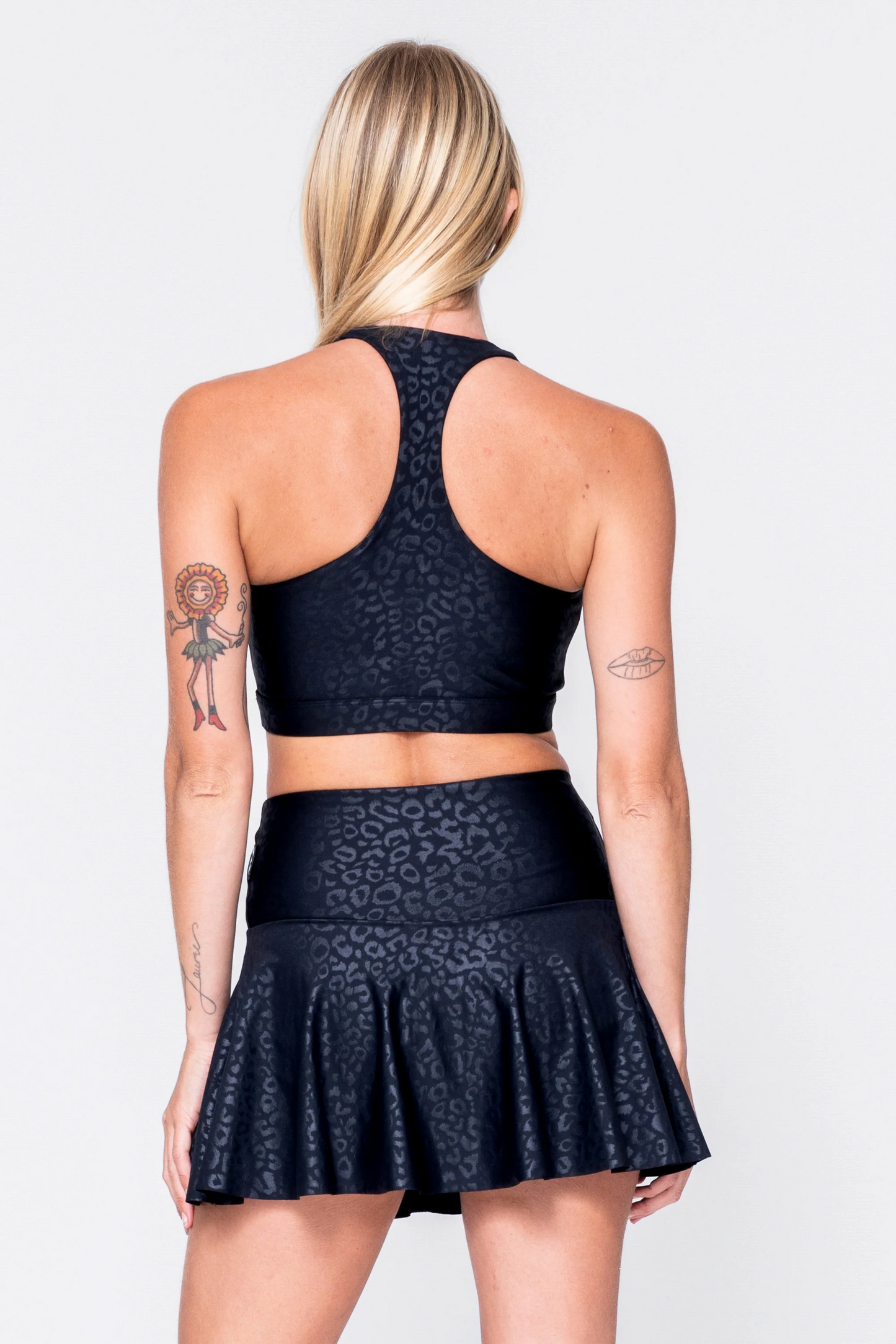 Black Exotic Touch Jag - Deep V Cross Front Crop