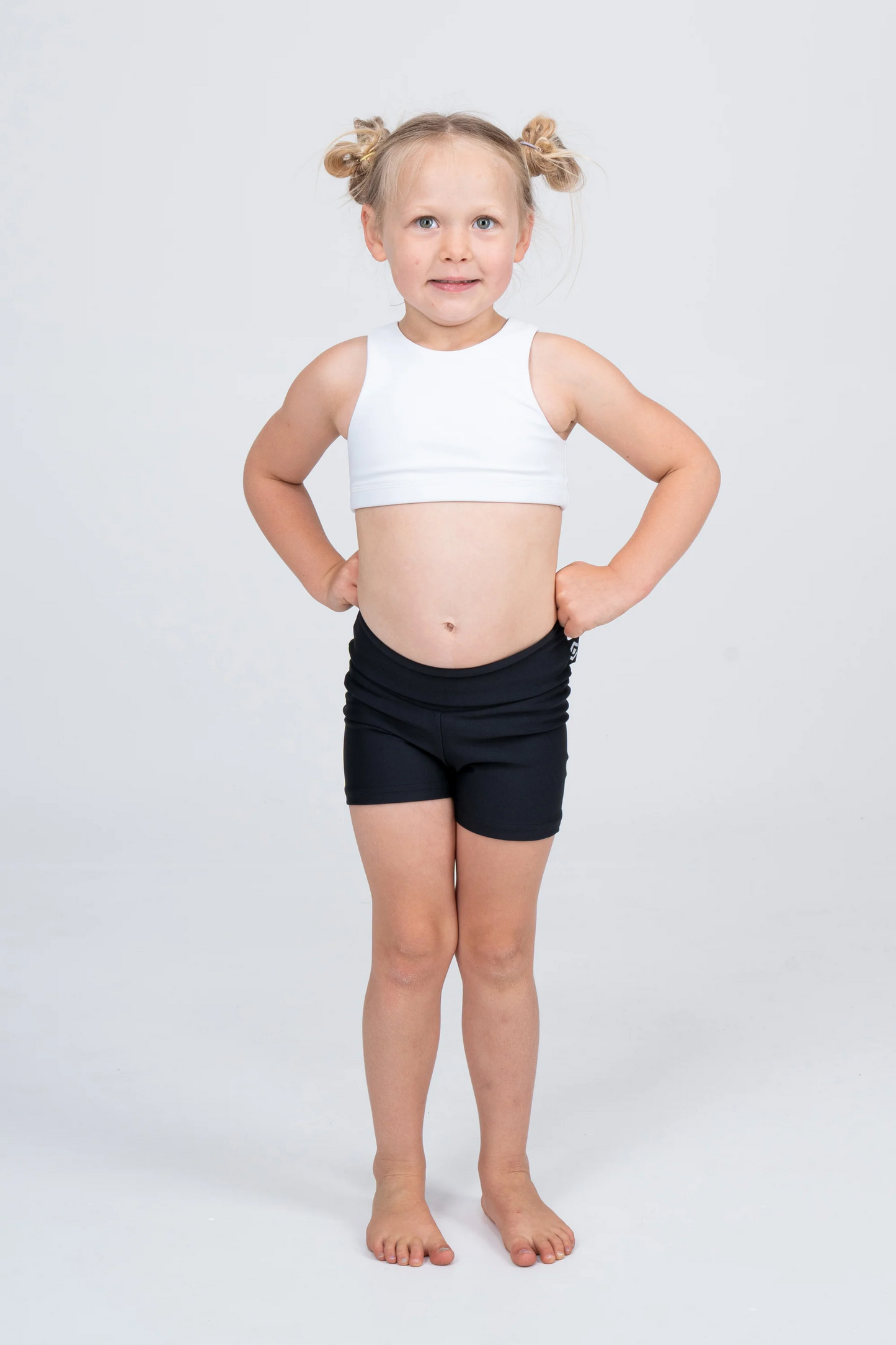 White Body Contouring - Kids Crop Top