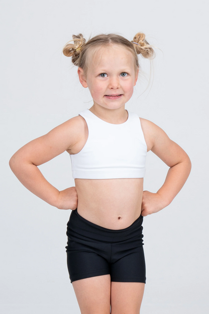 White Body Contouring - Kids Crop Top