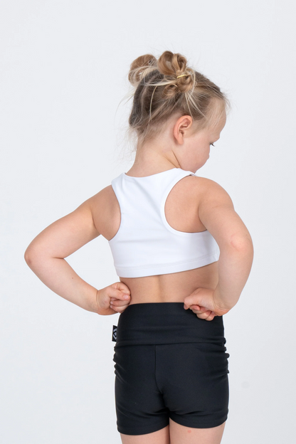 White Body Contouring - Kids Crop Top