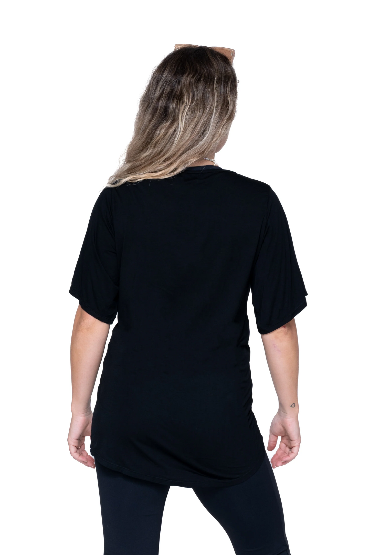 Black Slinky To Touch - Corset Front Boyfriend Tee