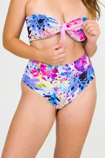 Blessings Silky - High Waisted Cheeky Cut Bikini Bottoms