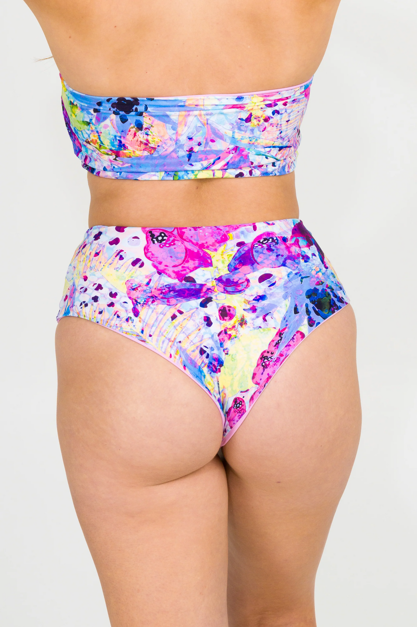 Blessings Silky - High Waisted Cheeky Cut Bikini Bottoms