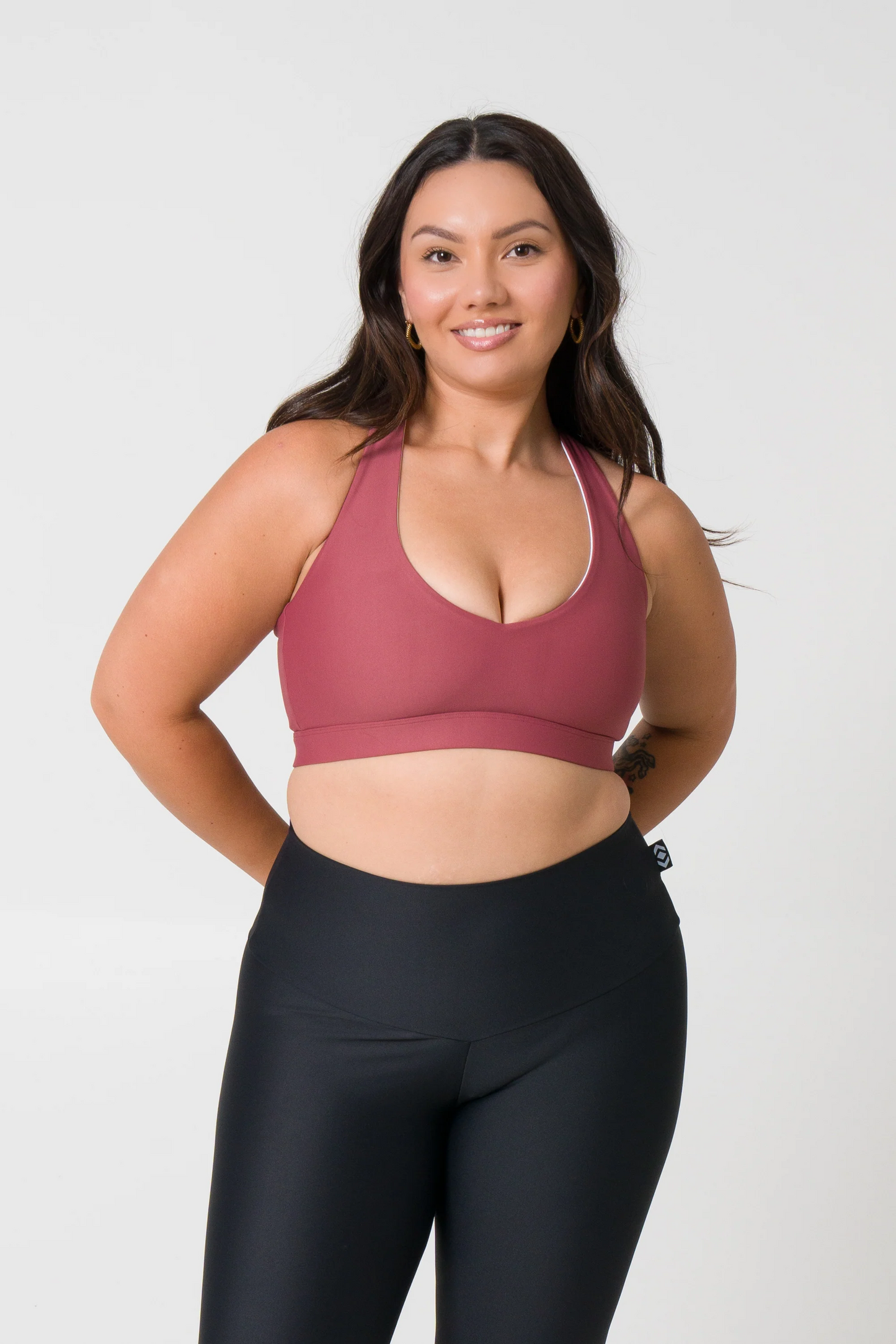 Blush Performance - Deep V Crop