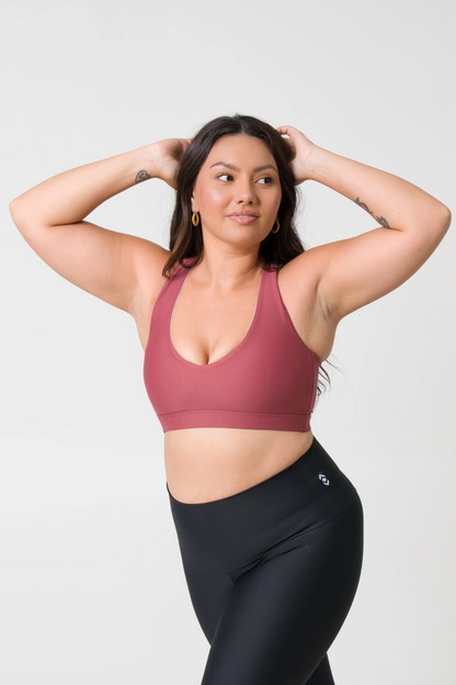 Blush Performance - Deep V Crop