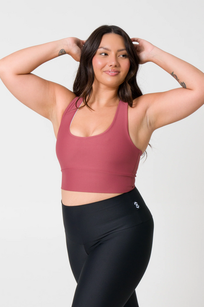 Blush Performance - T Back Comfort Crop Top