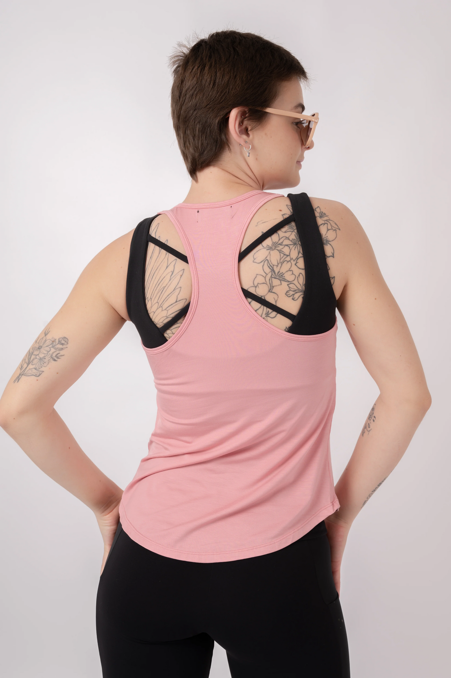 Blush Pink Slinky to Touch - Racer Back Tank Top