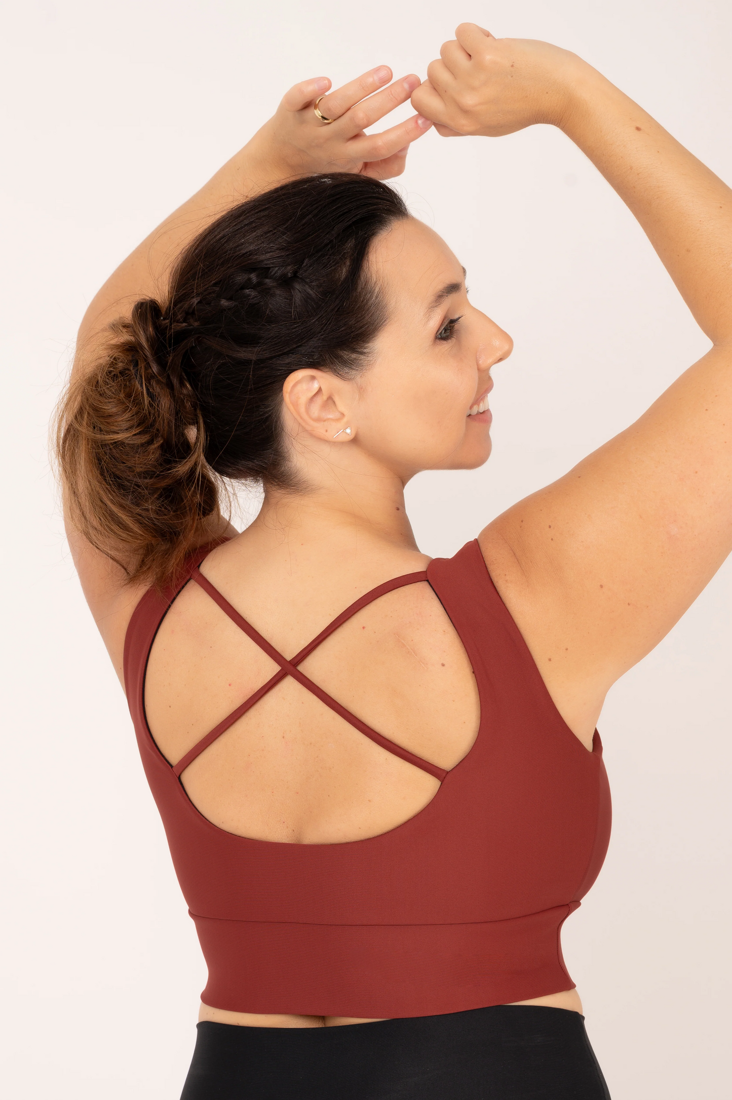 Burnt Copper Performance - Scoop Neck Comfort Crop Top