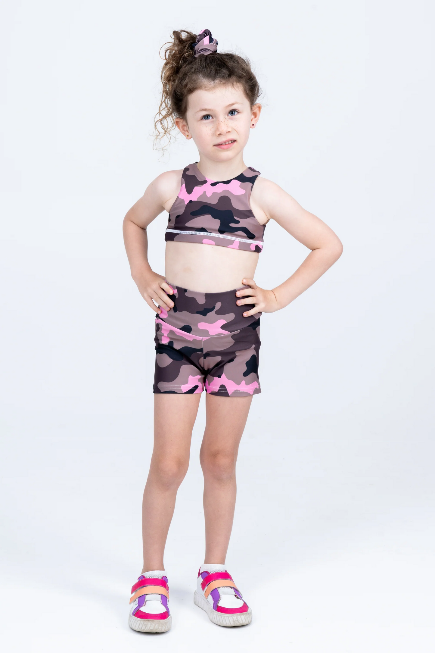 Camo Crush Pink Performance - Kids Crop Top