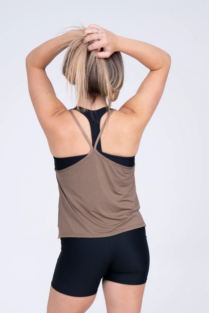 Chocolate Slinky To Touch - Cropped Singlet