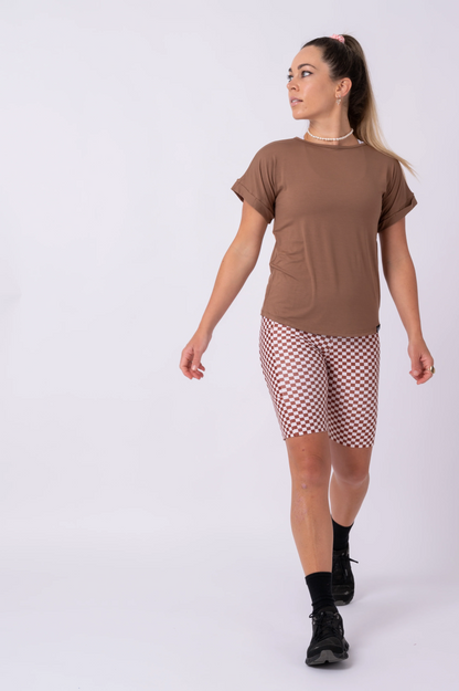 Chocolate Slinky To Touch - Cuffed Sleeve Tee