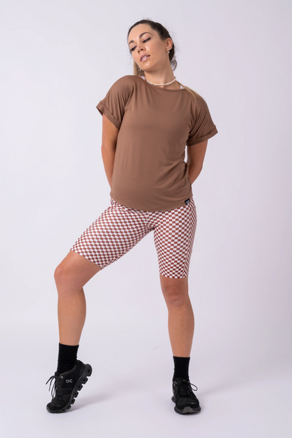 Chocolate Slinky To Touch - Cuffed Sleeve Tee