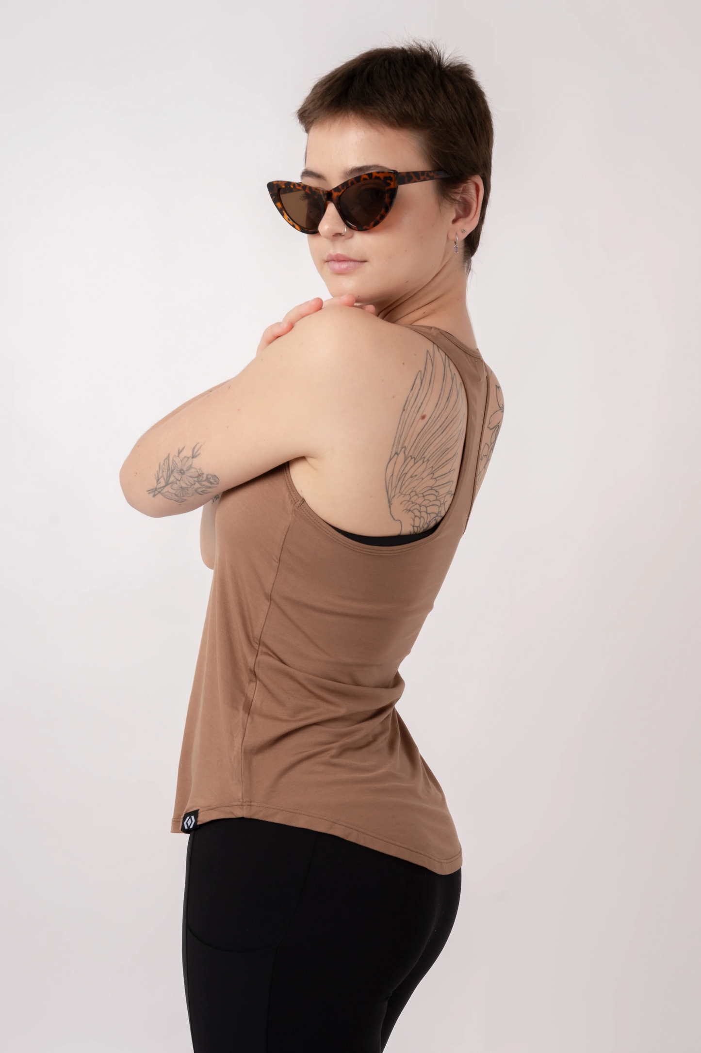 Chocolate Slinky To Touch - Racer Back Tank Top