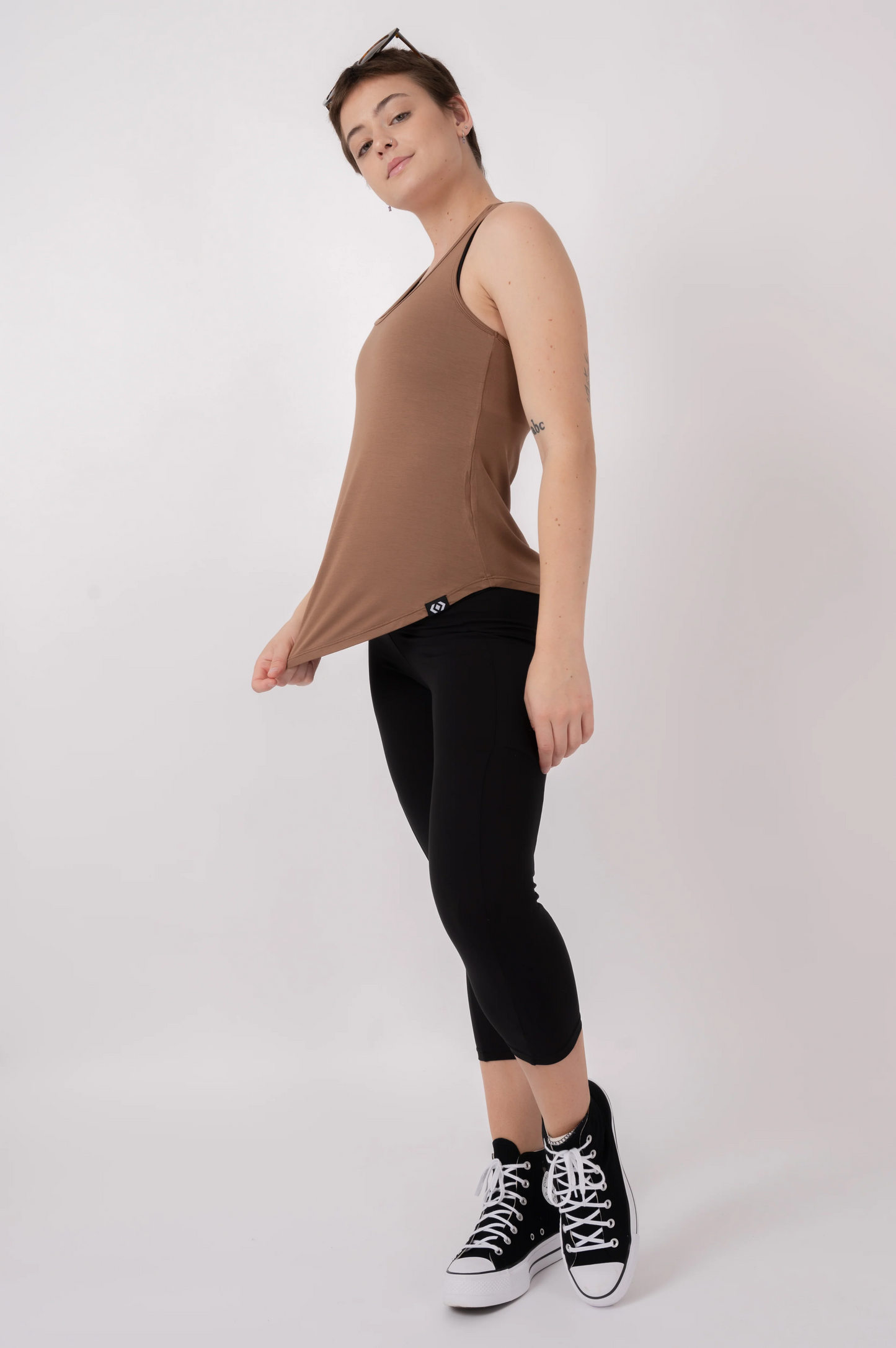 Chocolate Slinky To Touch - Racer Back Tank Top