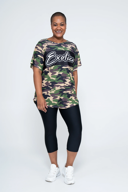 Commando Camo Bball Mesh - Exotica Boyfriend Tee