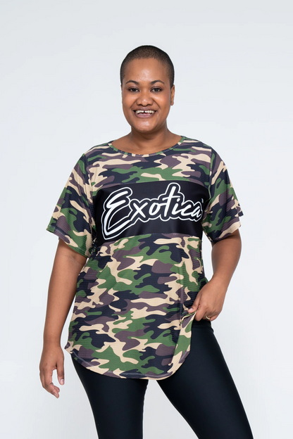 Commando Camo Bball Mesh - Exotica Boyfriend Tee