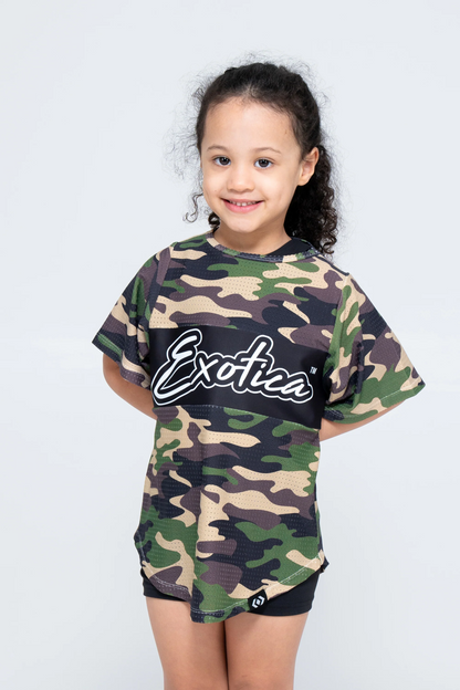 Commando Camo Bball Mesh - Kids Exotica Boyfriend Tee