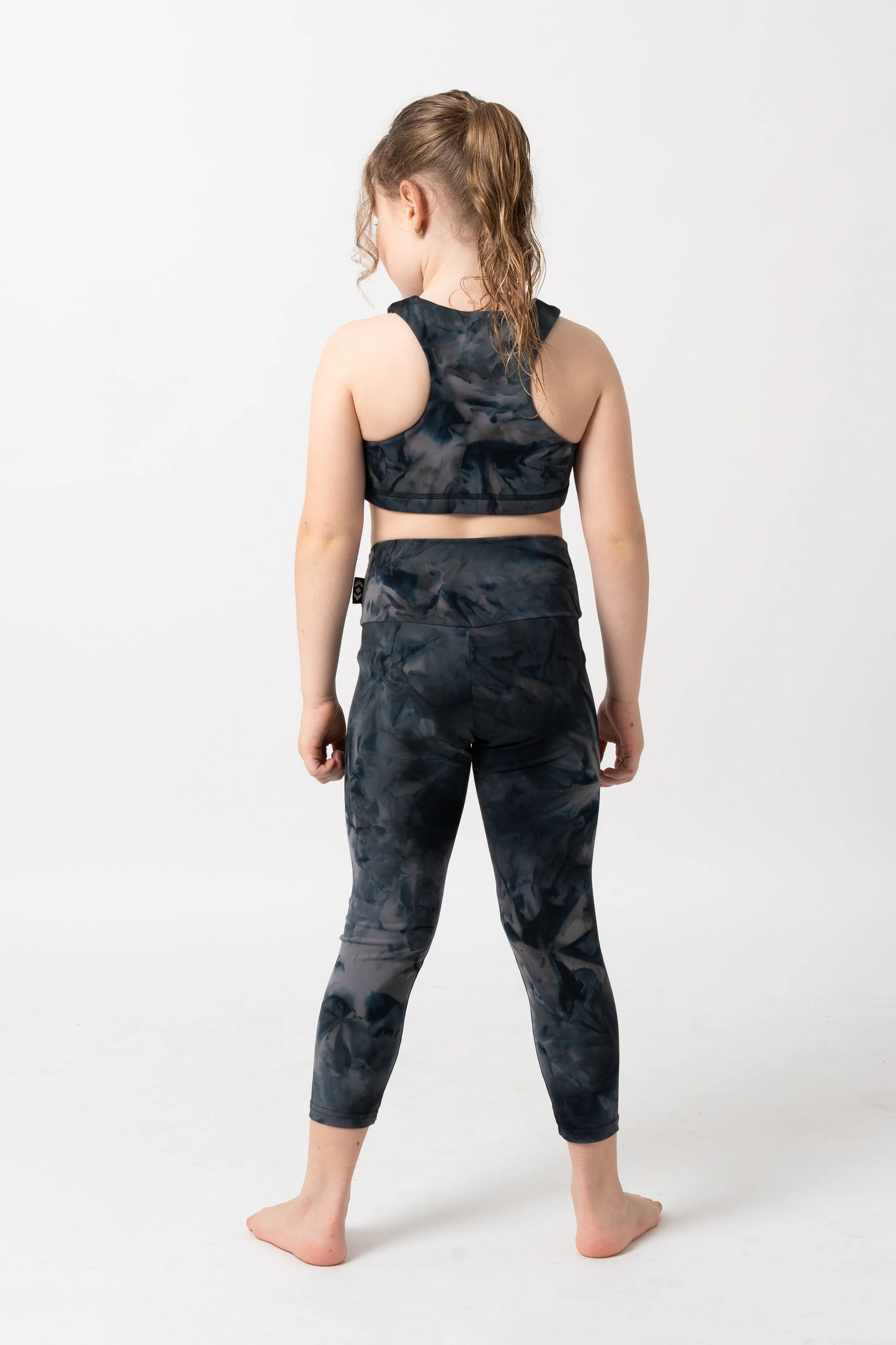 Dark and Moody Tie Dye Body Contouring - Kids Capris