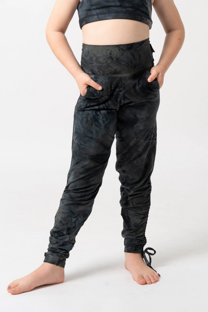 Dark and Moody Tie Dye Soft To Touch - Kids Jogger Long Tie Sides W/ Pockets