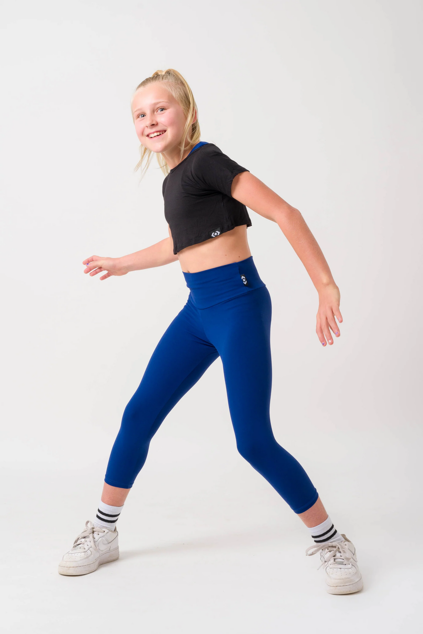 Dark Navy Body Contouring - Kids Capris