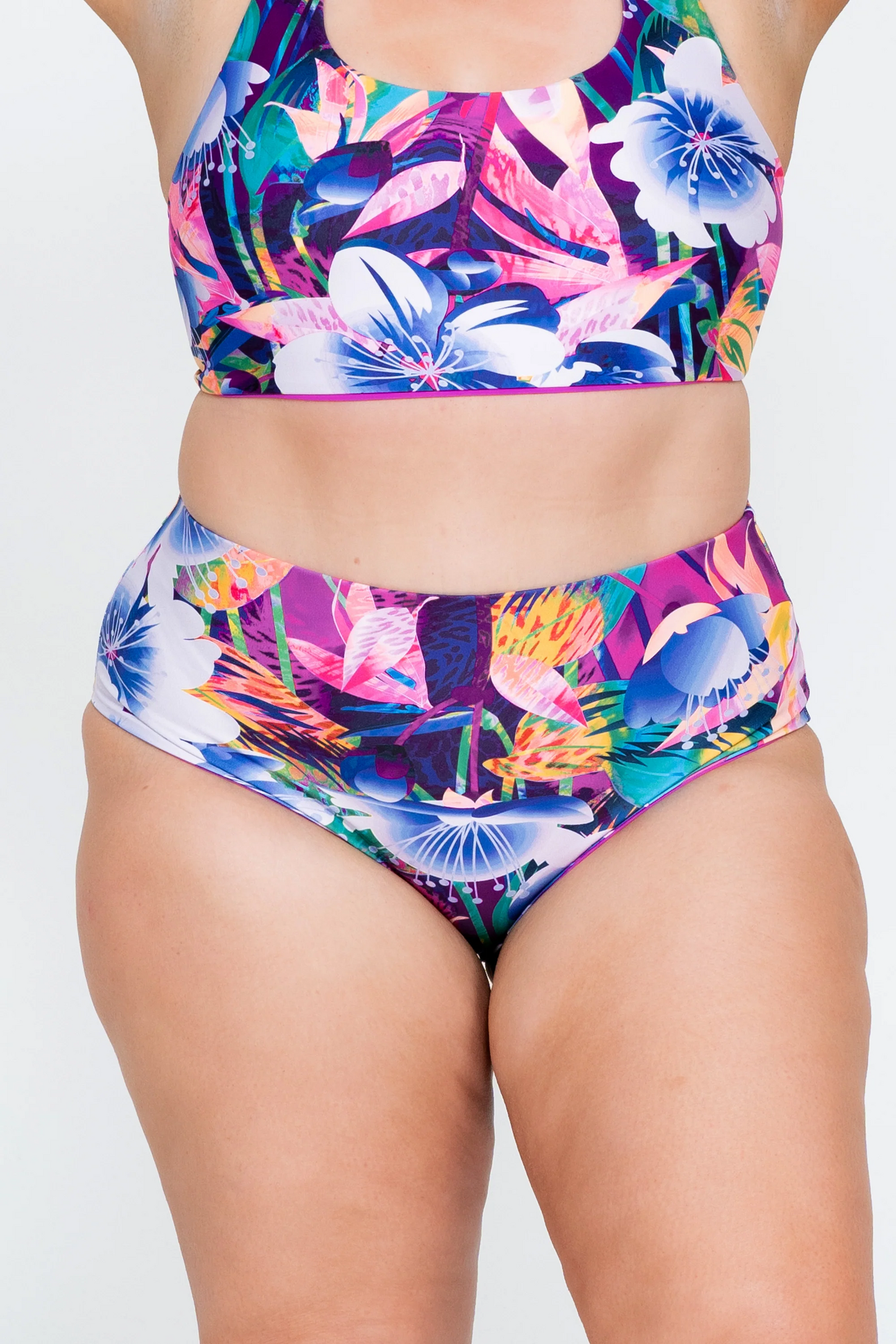 Down The Garden Path Performance - High Waisted Extra Coverage Bikini Bottoms