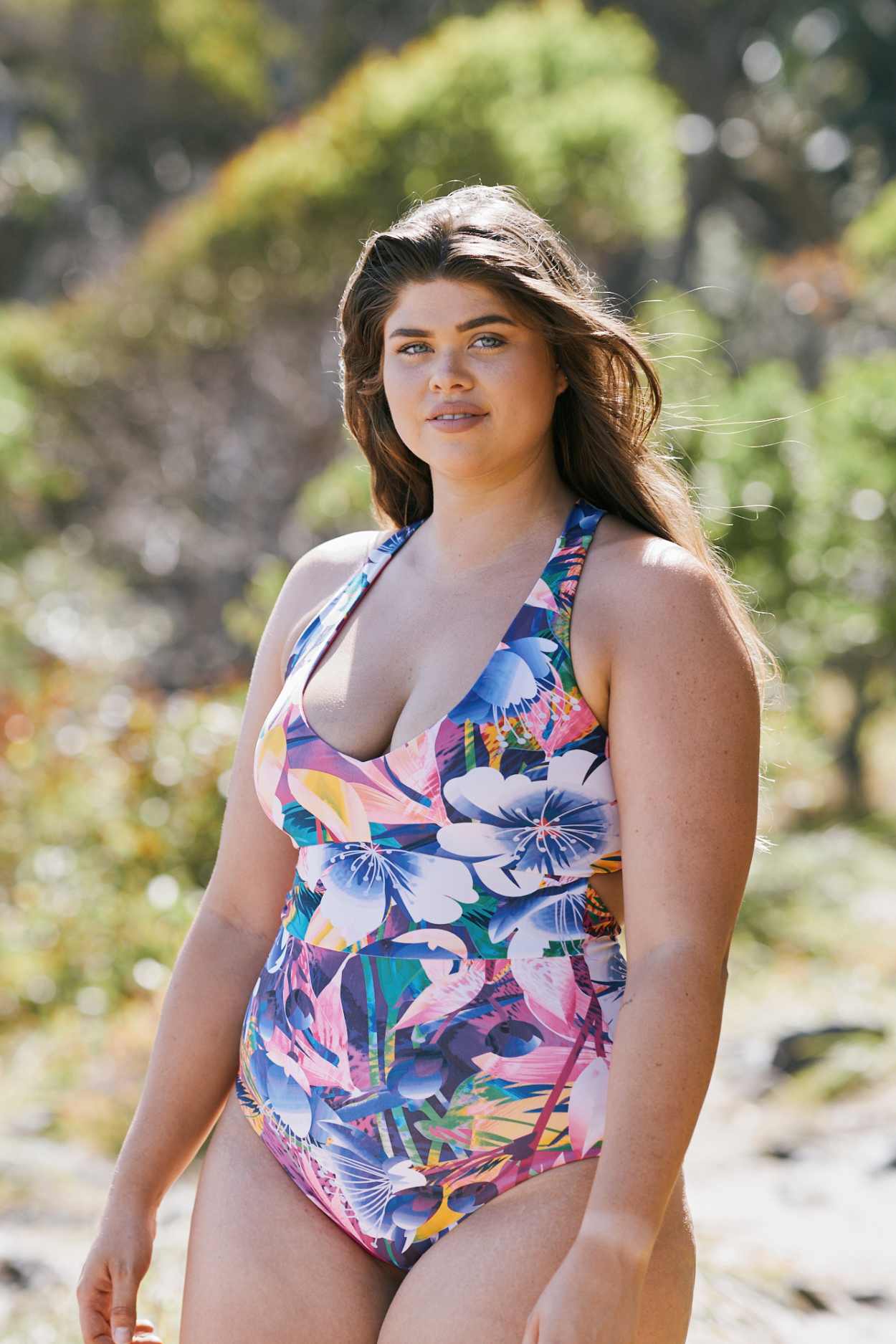 Down The Garden Path Performance - Deep V One Piece W/ Extra Coverage Bottoms