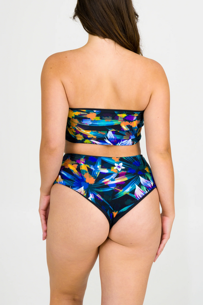 Down To Earth Silky - High Waisted Cheeky Cut Bikini Bottoms