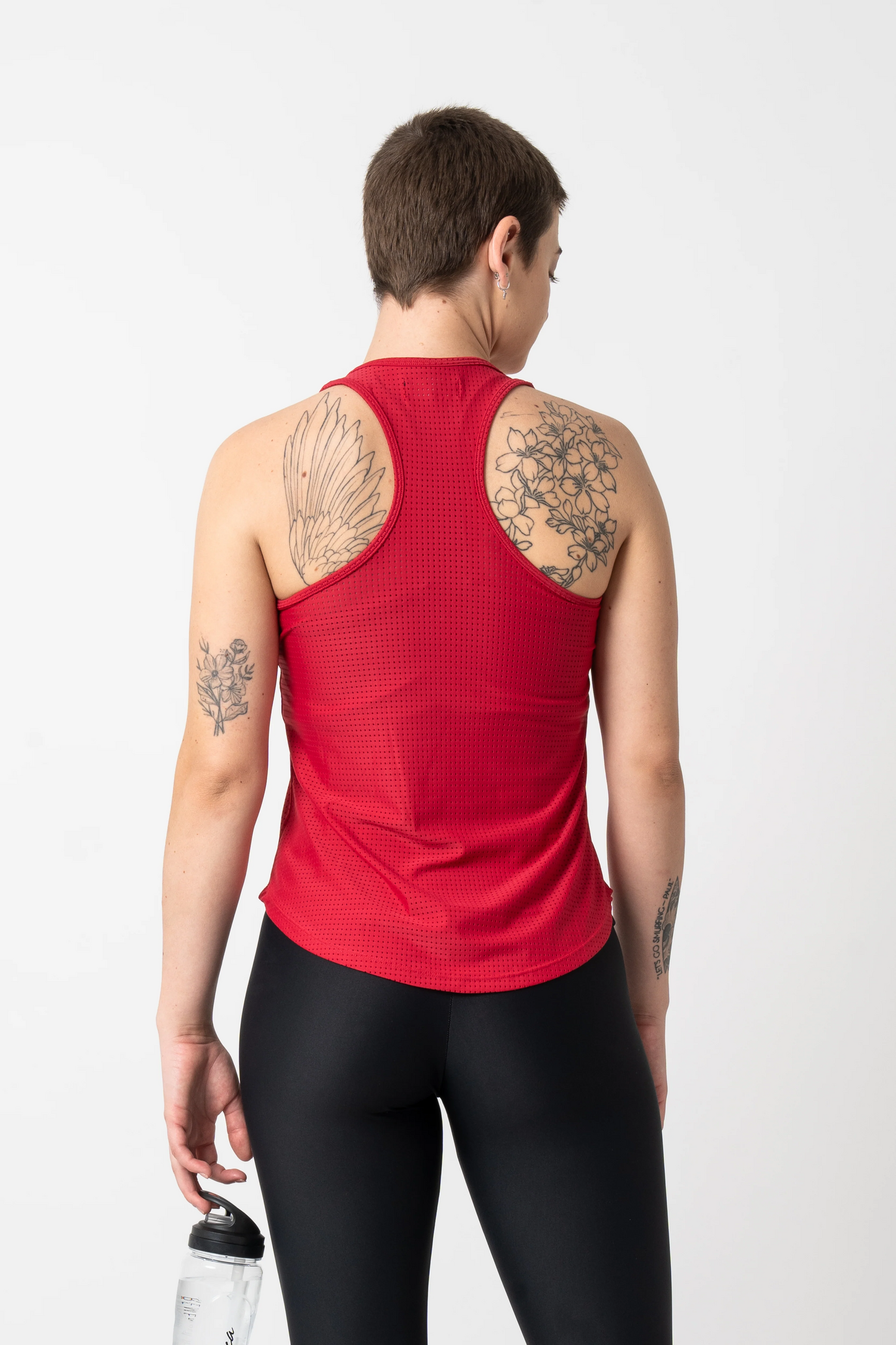 Red Bball Mesh - Racer Back Tank Top