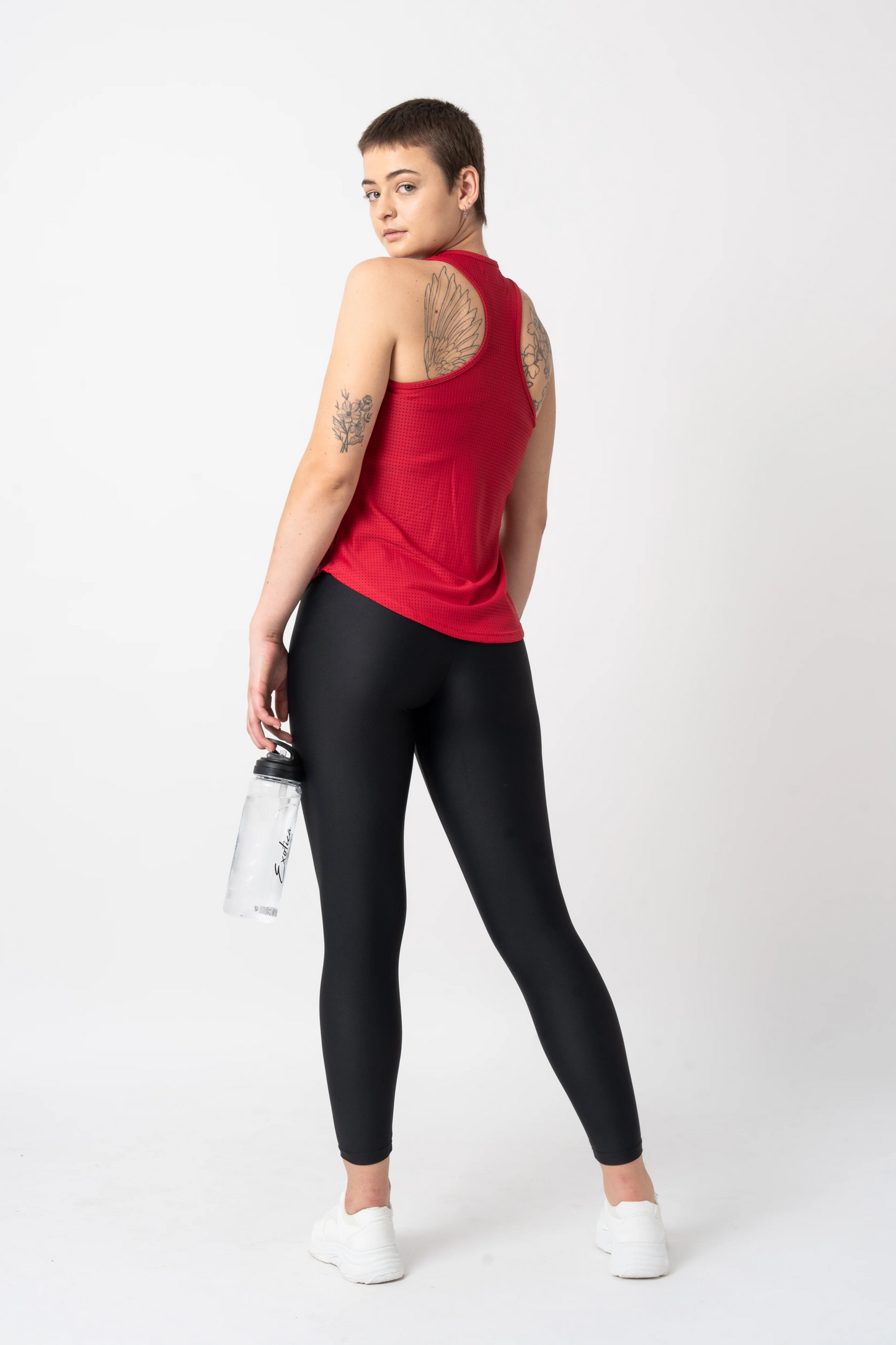 Red Bball Mesh - Racer Back Tank Top