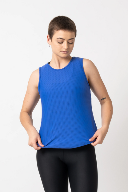 Iris Blue Bball Mesh - Muscle Back Tank