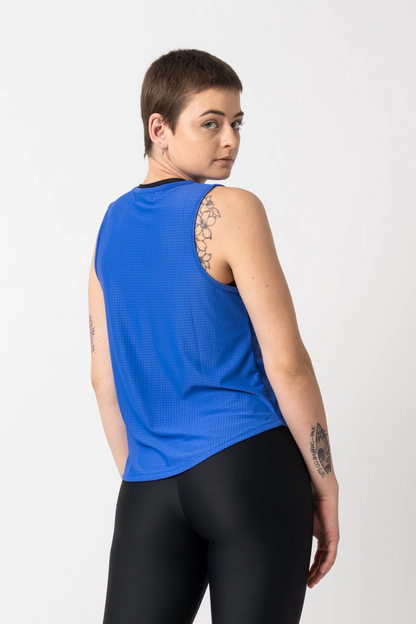 Iris Blue Bball Mesh - Muscle Back Tank