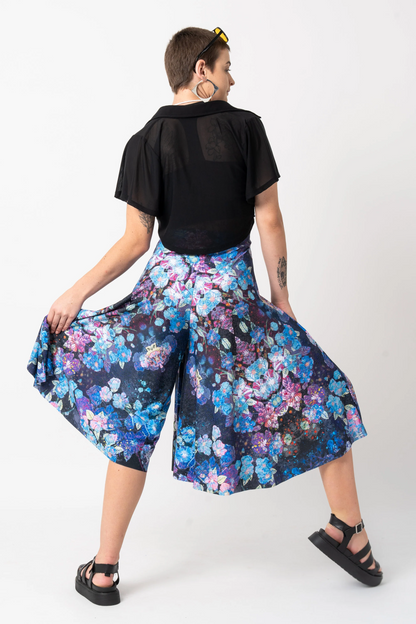 Geisha Blue Silky - Palazzo Culotte