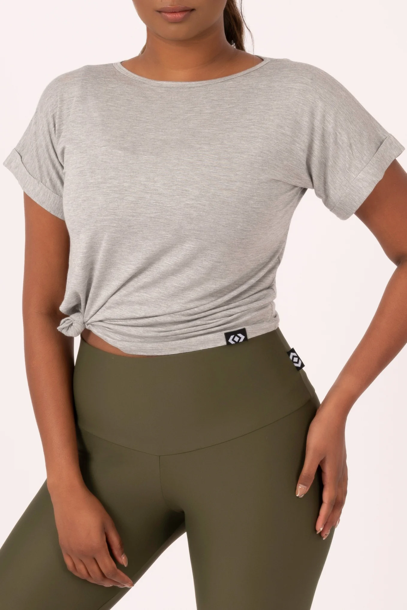 Heather Grey Slinky To Touch - Cuffed Sleeve Tee