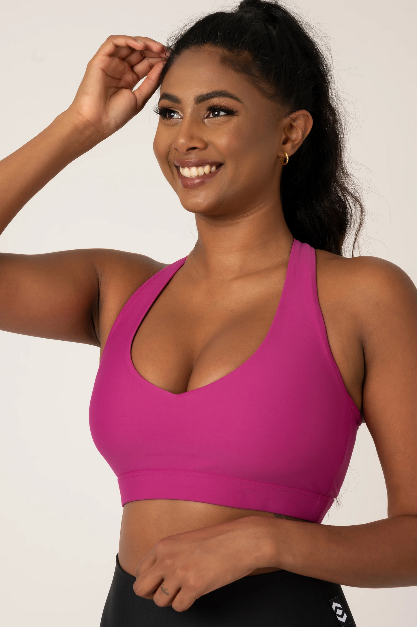 Magenta Performance - Deep V Crop