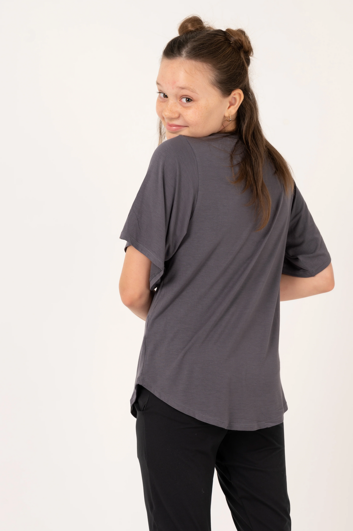 Dark Charcoal Slinky To Touch - Kids Boyfriend Tee