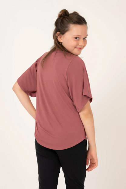 Dark Blush Slinky To Touch - Kids Boyfriend Tee