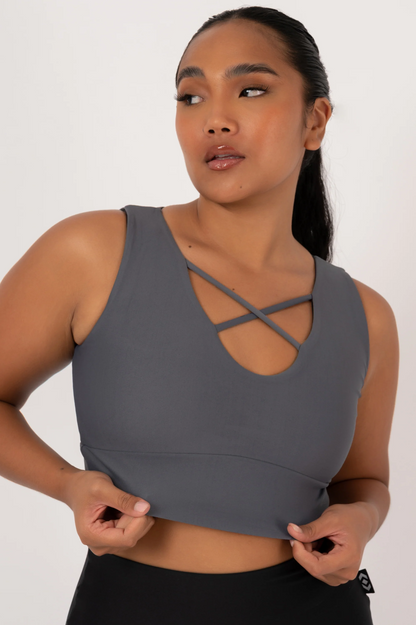 Mama Shark Performance - Reversible Comfort Crop Top