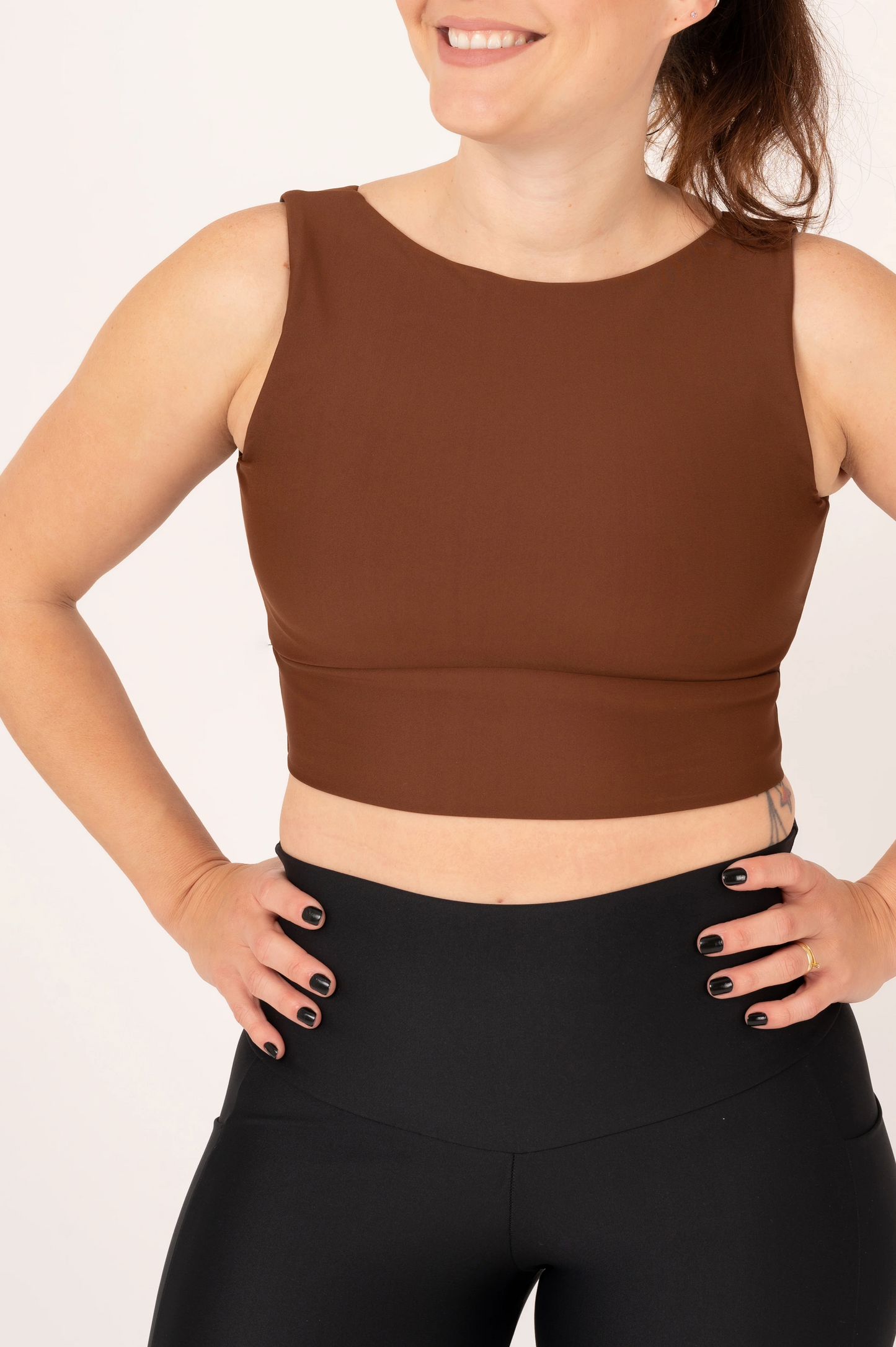 Chocolate Performance - Reversible Comfort Crop Top