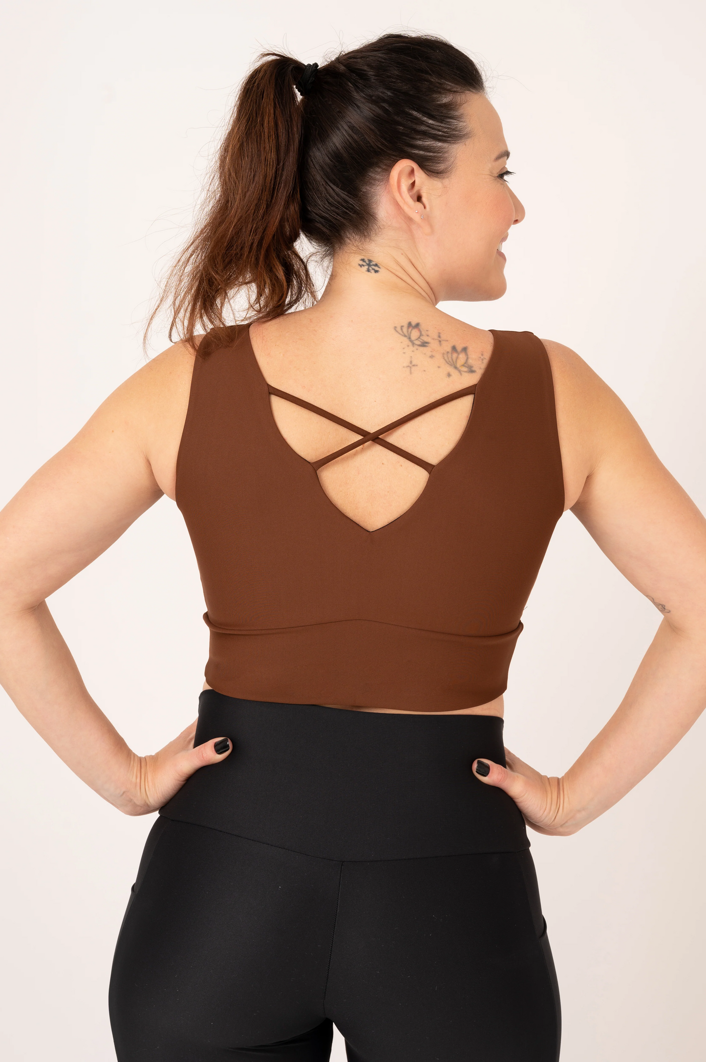 Chocolate Performance - Reversible Comfort Crop Top